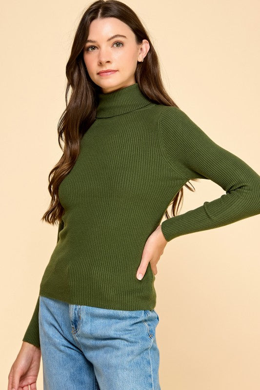 CTN03 CLASSIC TURTLE NECK LONG SLEEVE KNIT SWEATER
