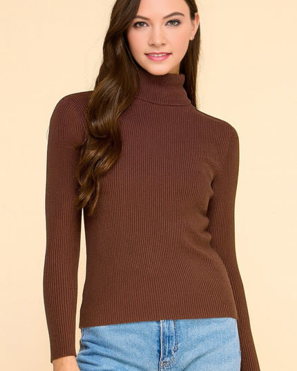 CTN03 CLASSIC TURTLE NECK LONG SLEEVE KNIT SWEATER