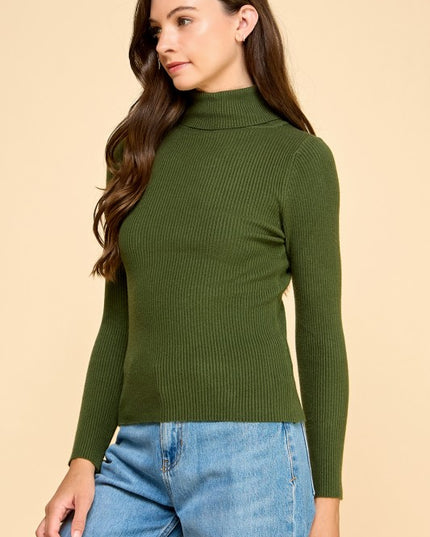 CTN03 CLASSIC TURTLE NECK LONG SLEEVE KNIT SWEATER