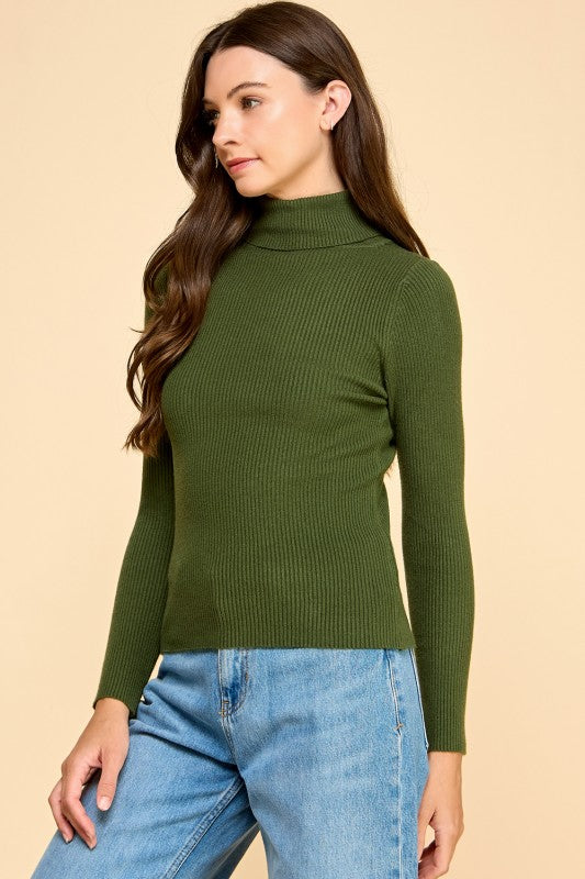 CTN03 CLASSIC TURTLE NECK LONG SLEEVE KNIT SWEATER