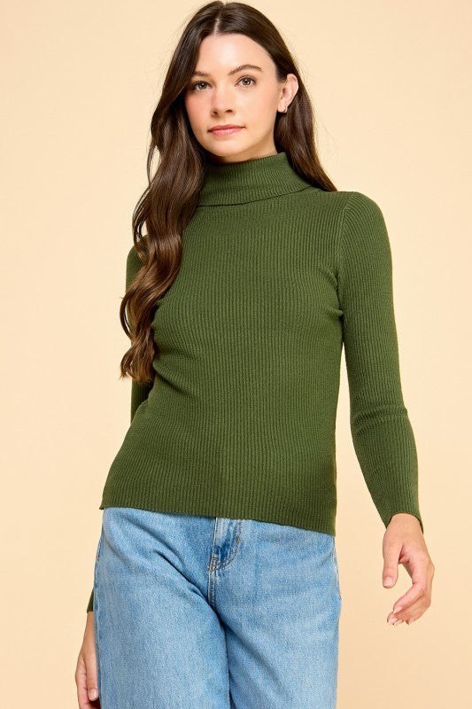 CTN03 CLASSIC TURTLE NECK LONG SLEEVE KNIT SWEATER