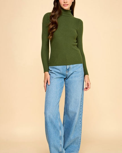 CTN03 CLASSIC TURTLE NECK LONG SLEEVE KNIT SWEATER