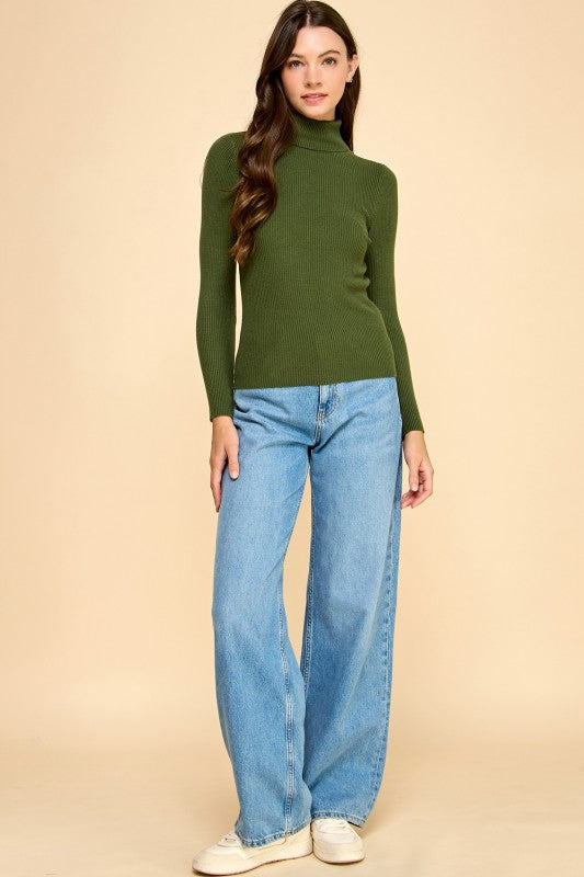 CTN03 CLASSIC TURTLE NECK LONG SLEEVE KNIT SWEATER