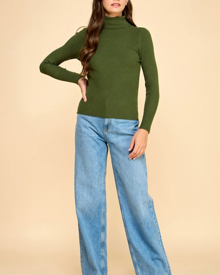 CTN03 CLASSIC TURTLE NECK LONG SLEEVE KNIT SWEATER