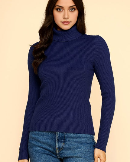 CTN03 CLASSIC TURTLE NECK LONG SLEEVE KNIT SWEATER