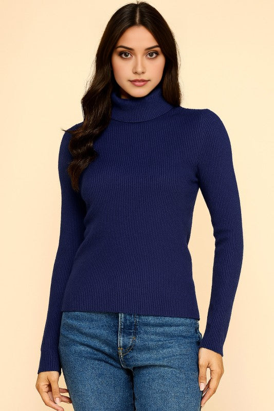 CTN03 CLASSIC TURTLE NECK LONG SLEEVE KNIT SWEATER