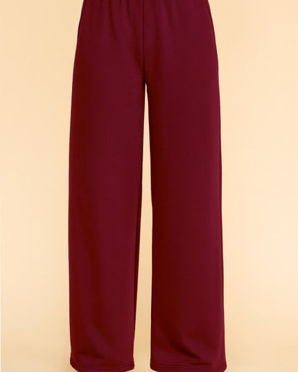 ANT101X PLUS SIZE TEXTURE  STRAIGHT PANTS