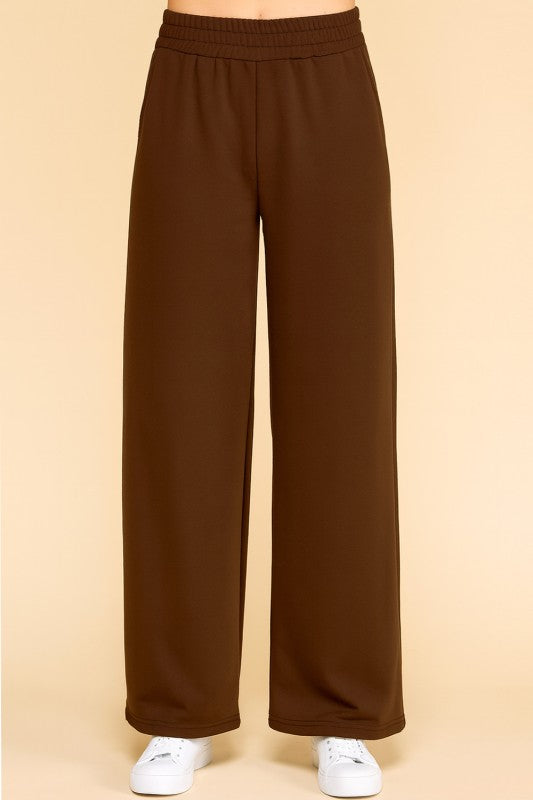 ANT101X PLUS SIZE TEXTURE  STRAIGHT PANTS