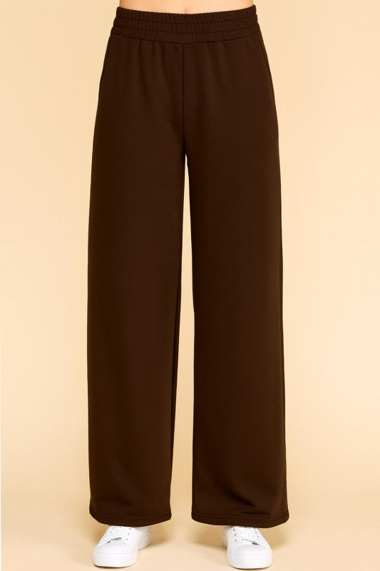 ANT101X PLUS SIZE TEXTURE  STRAIGHT PANTS