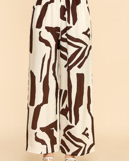 LELIS-07-PRINT UNIQUE PRINT WIDE LEG PANTS