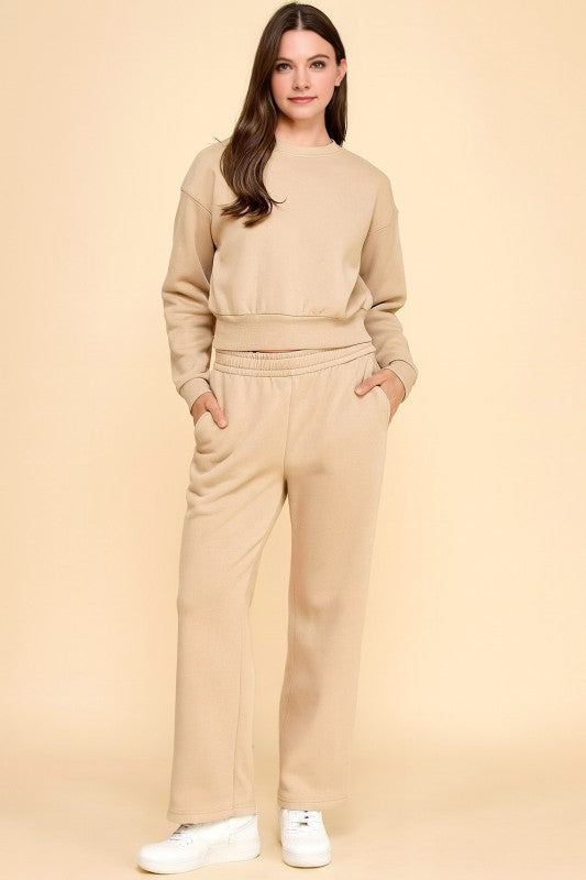 FT263 PF60 SET FRENCH TERRY FLEECE SWEATSHIRTS & JOGGER SETS