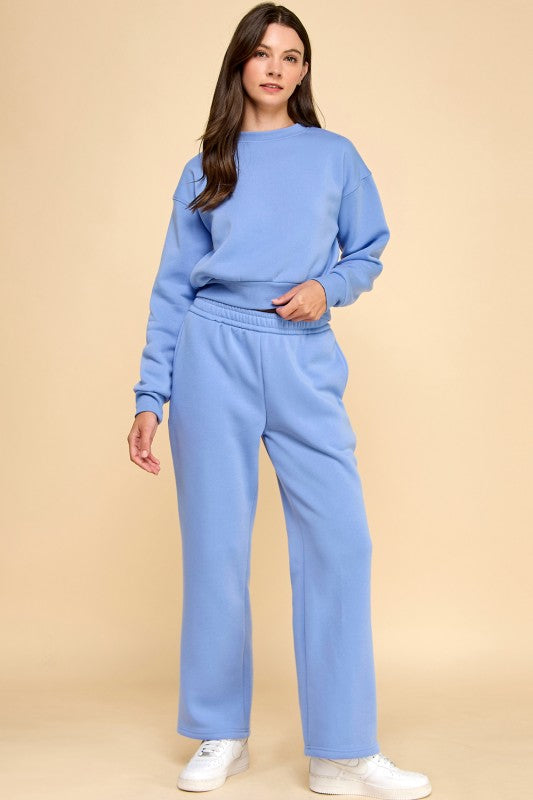 FT263 PF60 SET FRENCH TERRY FLEECE SWEATSHIRTS & JOGGER SETS