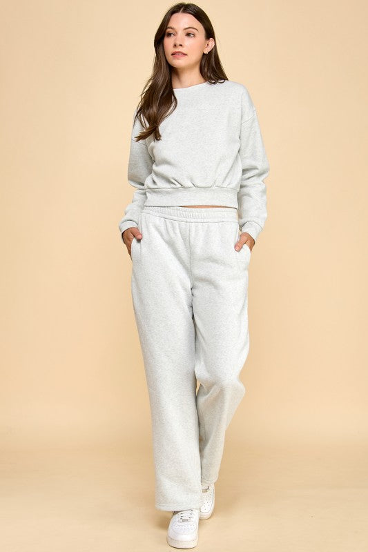 FT263 PF60 SET FRENCH TERRY FLEECE SWEATSHIRTS & JOGGER SETS