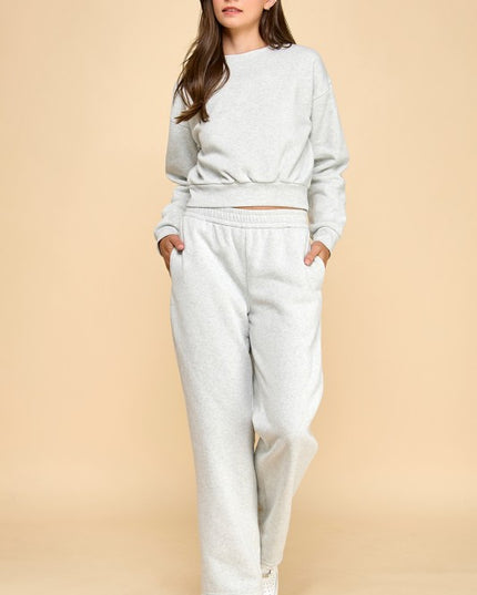 FT263 PF60 SET FRENCH TERRY FLEECE SWEATSHIRTS & JOGGER SETS