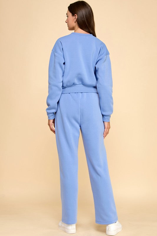 FT263 PF60 SET FRENCH TERRY FLEECE SWEATSHIRTS & JOGGER SETS
