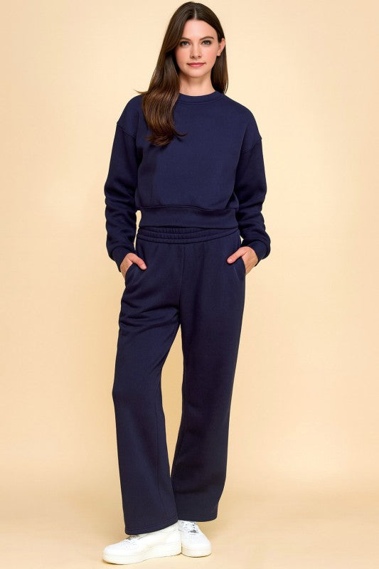 FT263 PF60 SET FRENCH TERRY FLEECE SWEATSHIRTS & JOGGER SETS