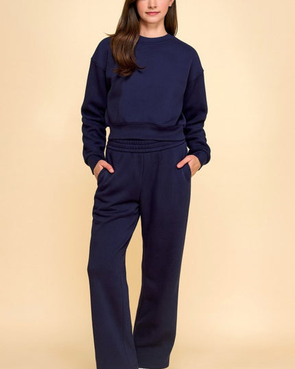 FT263 PF60 SET FRENCH TERRY FLEECE SWEATSHIRTS & JOGGER SETS