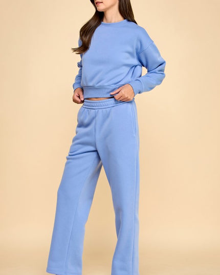 FT263 PF60 SET FRENCH TERRY FLEECE SWEATSHIRTS & JOGGER SETS