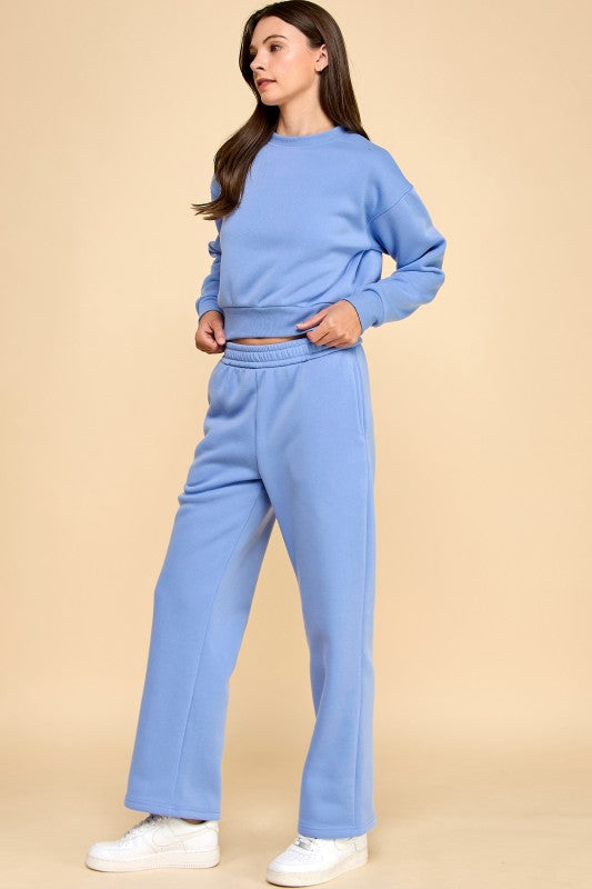 FT263 PF60 SET FRENCH TERRY FLEECE SWEATSHIRTS & JOGGER SETS