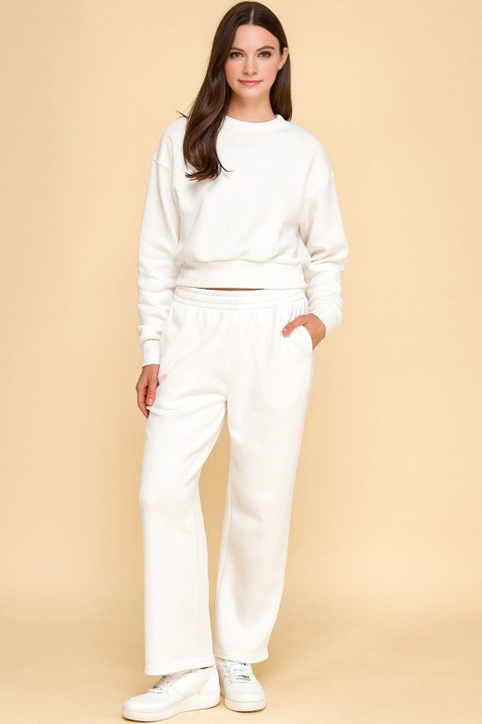 FT263 PF60 SET FRENCH TERRY FLEECE SWEATSHIRTS & JOGGER SETS