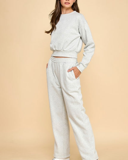 FT263 PF60 SET FRENCH TERRY FLEECE SWEATSHIRTS & JOGGER SETS