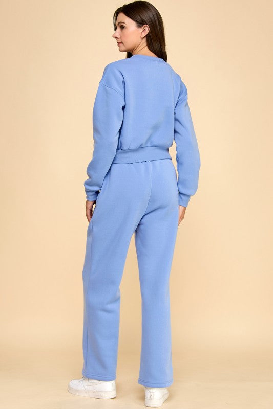 FT263 PF60 SET FRENCH TERRY FLEECE SWEATSHIRTS & JOGGER SETS