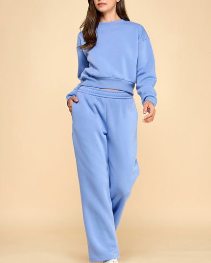 FT263 PF60 SET FRENCH TERRY FLEECE SWEATSHIRTS & JOGGER SETS