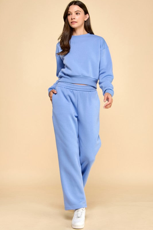 FT263 PF60 SET FRENCH TERRY FLEECE SWEATSHIRTS & JOGGER SETS