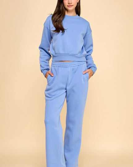 FT263 PF60 SET FRENCH TERRY FLEECE SWEATSHIRTS & JOGGER SETS