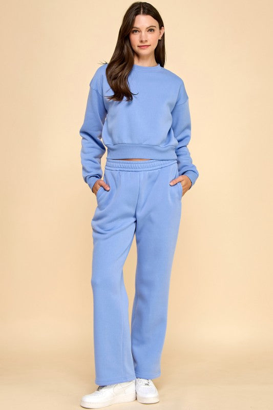 FT263 PF60 SET FRENCH TERRY FLEECE SWEATSHIRTS & JOGGER SETS