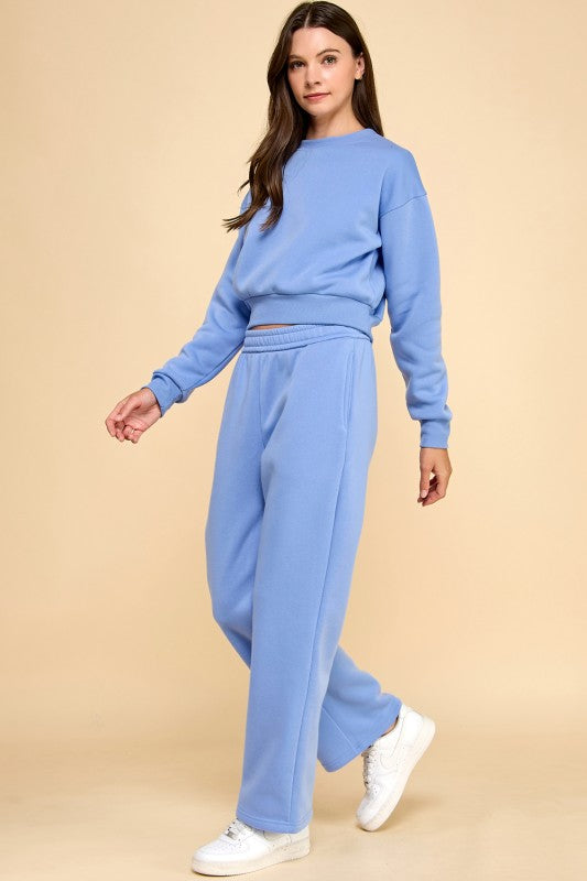 FT263 PF60 SET FRENCH TERRY FLEECE SWEATSHIRTS & JOGGER SETS