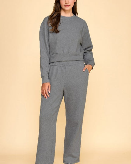FT263 PF60 SET FRENCH TERRY FLEECE SWEATSHIRTS & JOGGER SETS