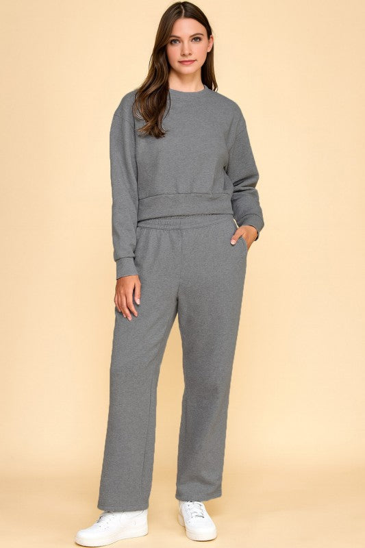 FT263 PF60 SET FRENCH TERRY FLEECE SWEATSHIRTS & JOGGER SETS