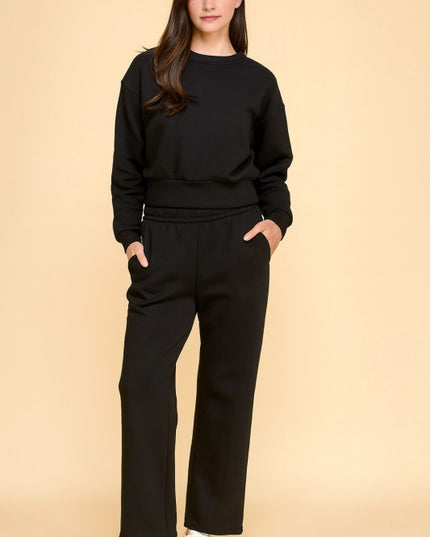 FT263 PF60 SET FRENCH TERRY FLEECE SWEATSHIRTS & JOGGER SETS