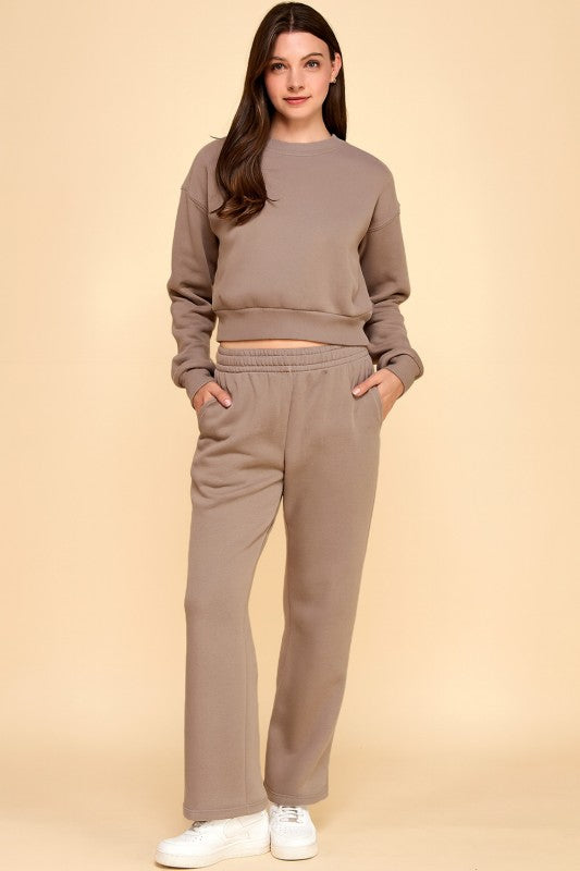 FT263 PF60 SET FRENCH TERRY FLEECE SWEATSHIRTS & JOGGER SETS