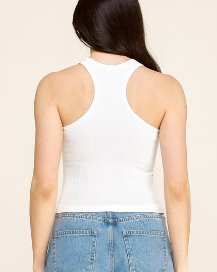 NT106 RIB PADDED RACERBACK TANK TOP
