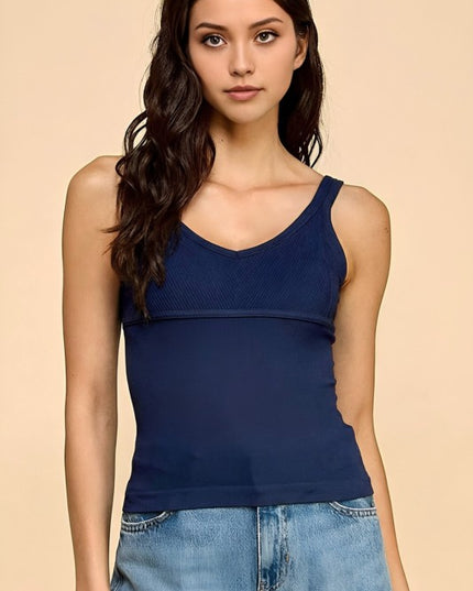 V Neck Tank Top – Soft Stretch Slim Fit Casual Top
