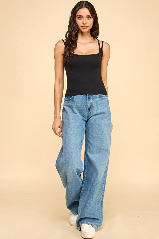 PT50 DOUBLE STRAPS CAMI TANK TOP