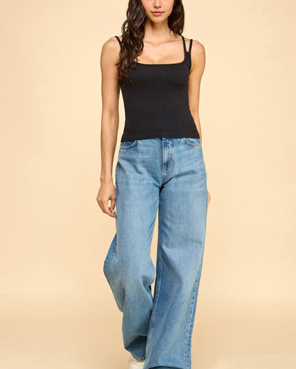 PT50 DOUBLE STRAPS CAMI TANK TOP