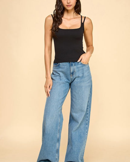 PT50 DOUBLE STRAPS CAMI TANK TOP