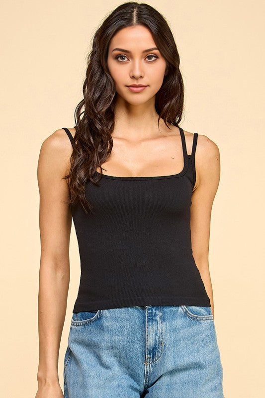 PT50 DOUBLE STRAPS CAMI TANK TOP