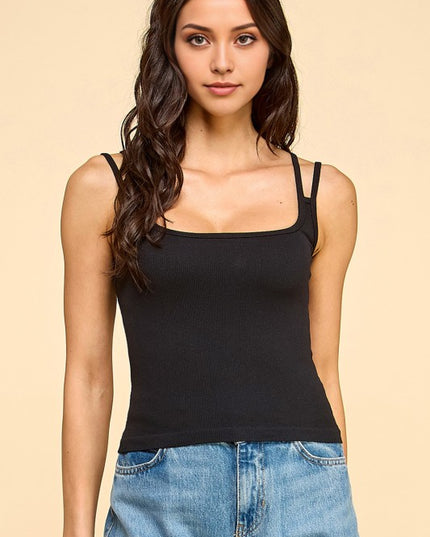 PT50 DOUBLE STRAPS CAMI TANK TOP