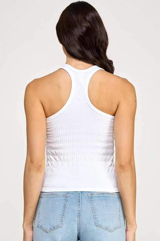 PT51 TEXTURED RACERBACK TANK TOP