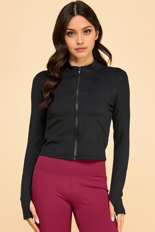 LU102J ACTIVE WORKOUT SOLID DEFINE JACKET