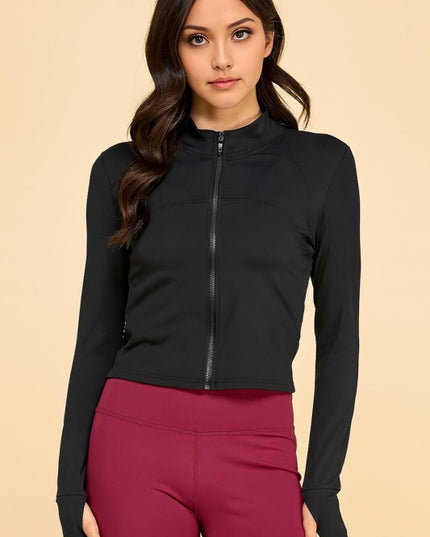 LU102J ACTIVE WORKOUT SOLID DEFINE JACKET