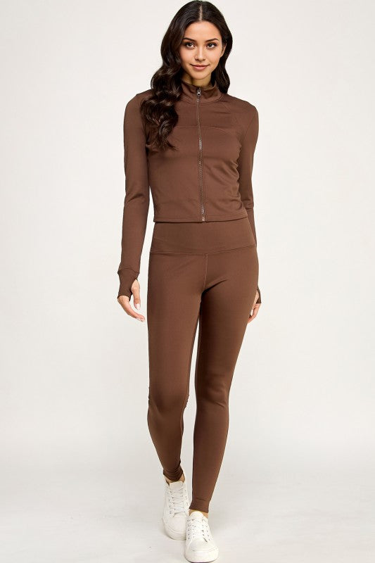 LU300 SOLID YOGA JACKET 2-PIECE SET