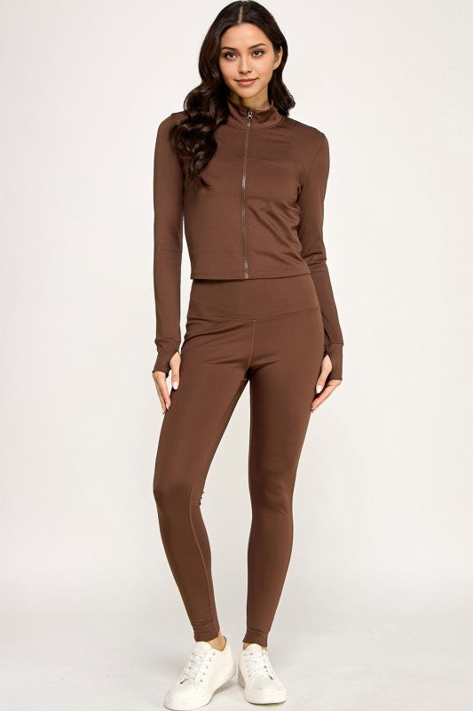 LU300 SOLID YOGA JACKET 2-PIECE SET