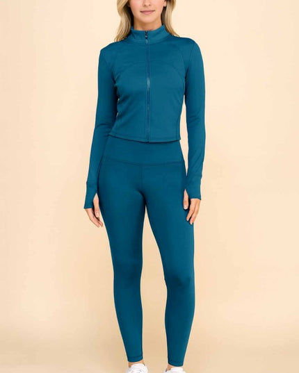 LU300 SOLID YOGA JACKET 2-PIECE SET