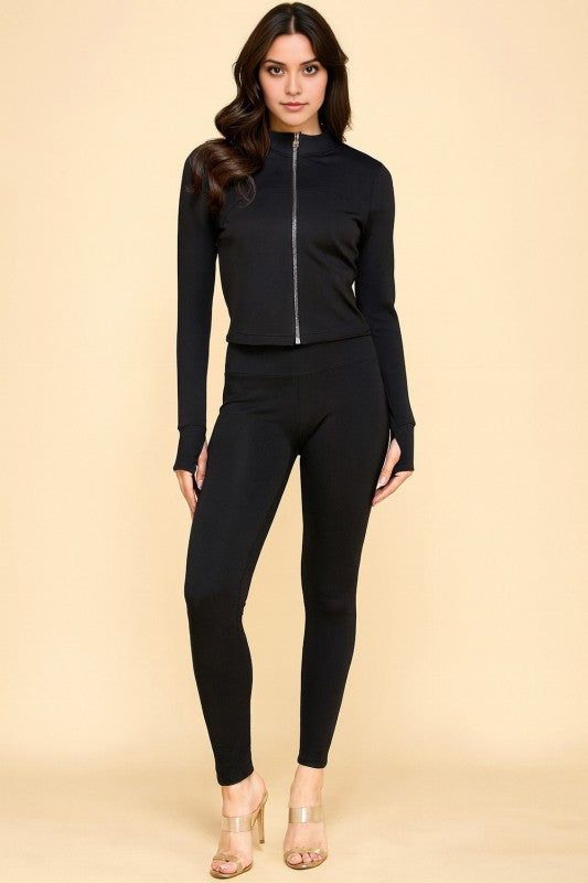 LU300 SOLID YOGA JACKET 2-PIECE SET
