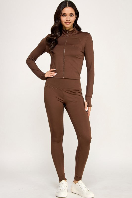 LU300 SOLID YOGA JACKET 2-PIECE SET